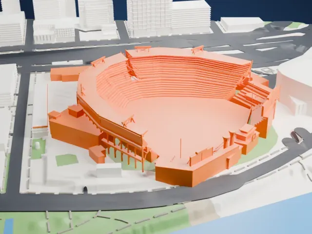 Great American Ball Park model, South view