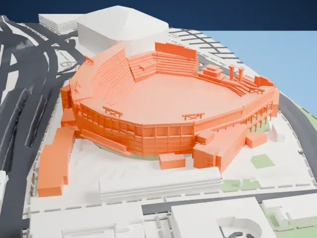 Great American Ball Park model, West view