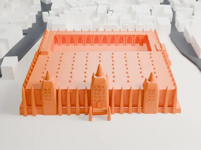 Great Mosque of Djenné model, East view