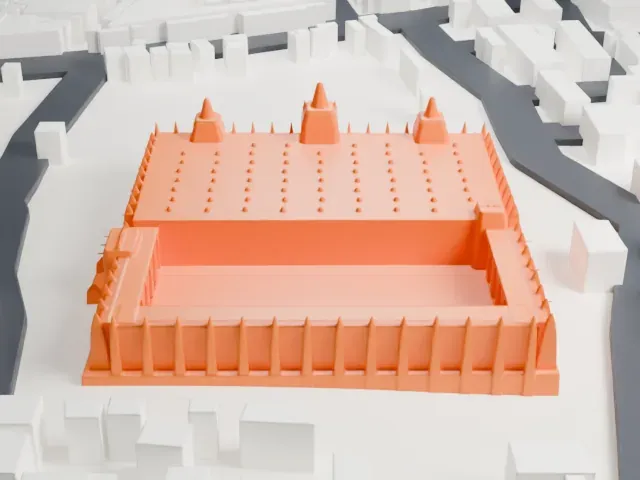Great Mosque of Djenné model, West view