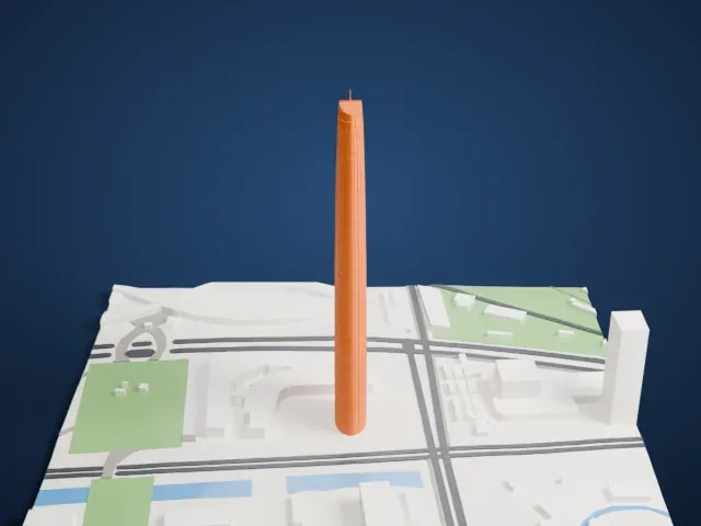 Greenland Group Suzhou Center model, East view