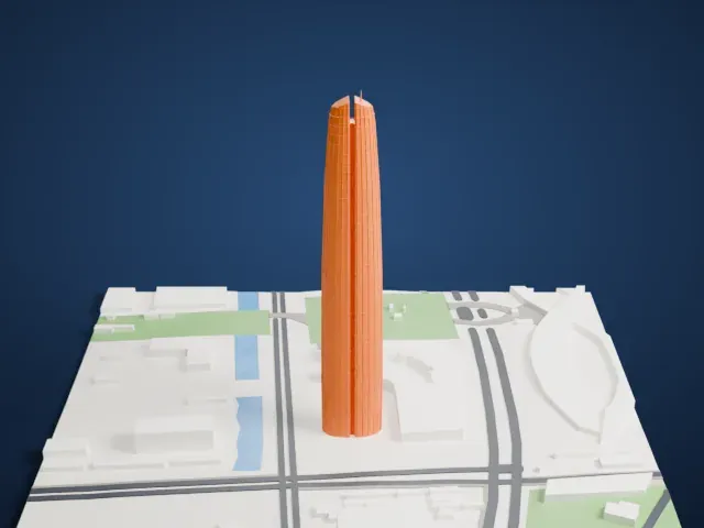 Greenland Group Suzhou Center model, North view
