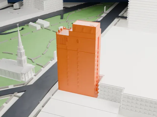 Griffith Building model, North view