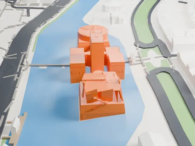 Groninger Museum model, East view