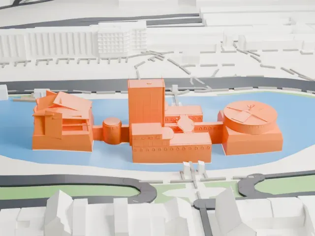 Groninger Museum model, North view