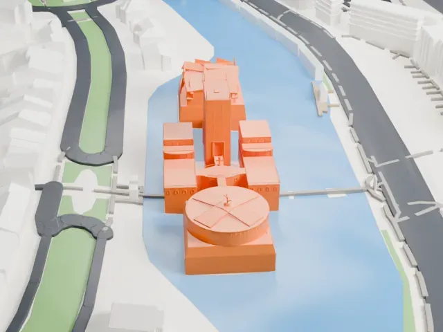 Groninger Museum model, West view