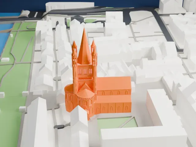 Great St. Martin Church model, North view