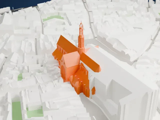 Grote Kerk, Haarlem model, East view