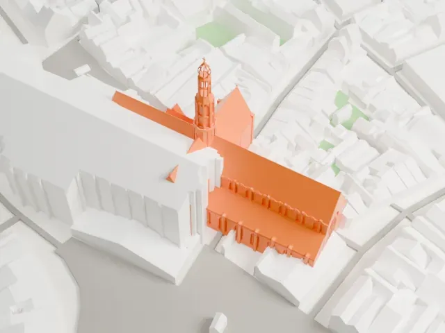 Grote Kerk, Haarlem model, North view