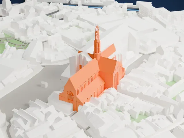 Grote Kerk, Haarlem model, West view