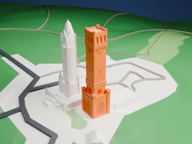 Grunewald Tower model, North view