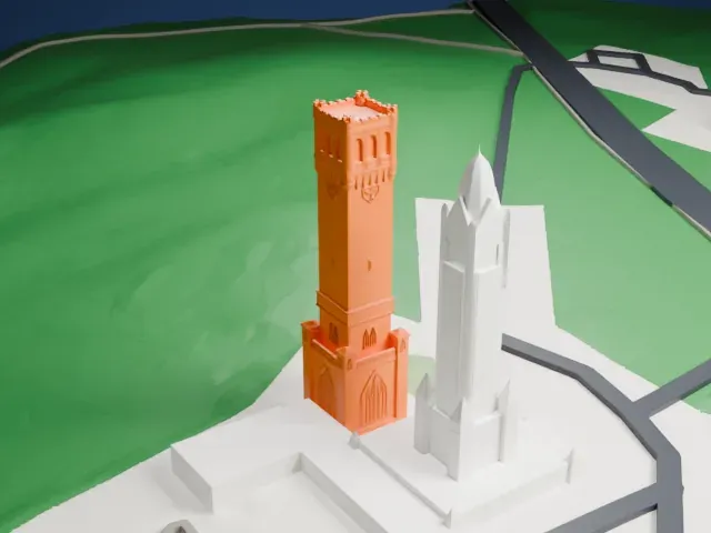 Grunewald Tower model, South view