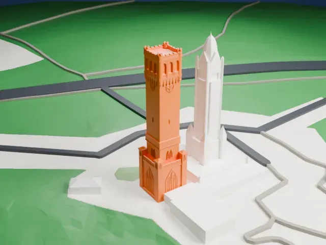 Grunewald Tower model, West view