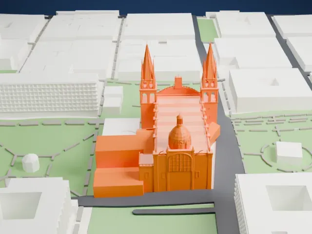 Guadalajara Cathedral model, East view