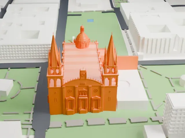 Guadalajara Cathedral model, West view