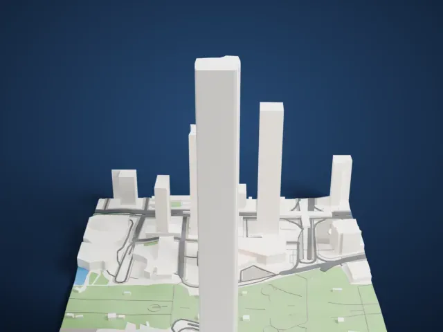 Guangzhou International Finance Center model, East view