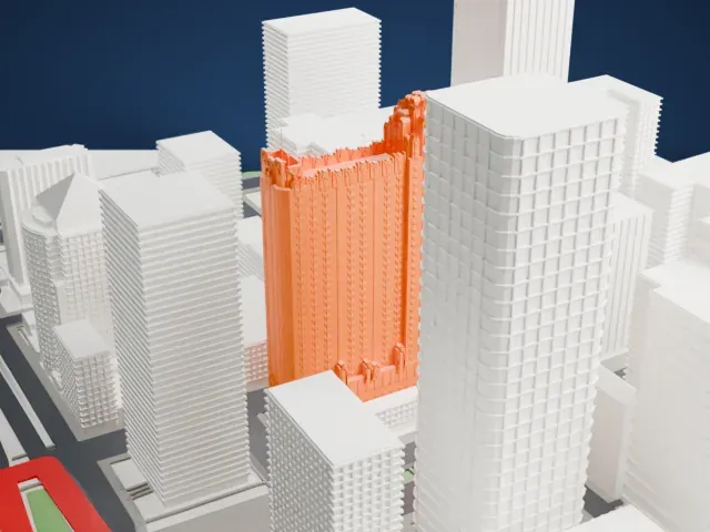Guardian Building model, East view