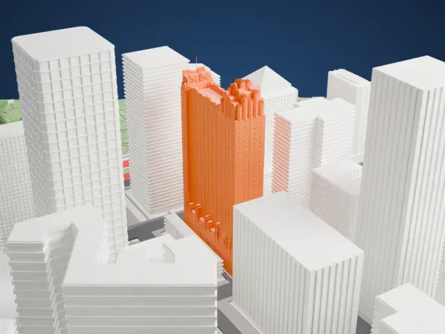 Guardian Building model, North view