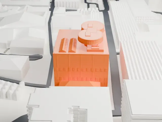 Guinness Storehouse model, West view