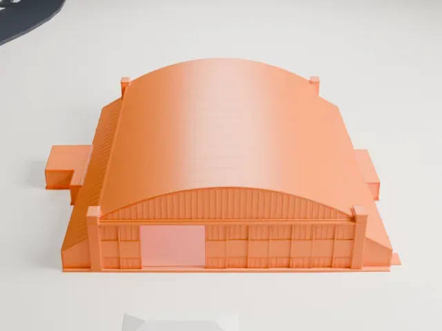 Gulfport Army Air Field Hangar model, North view