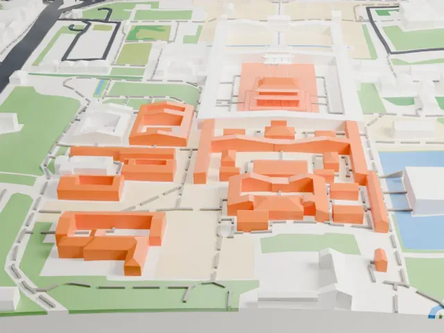 Gyeongbokgung Palace model, North view