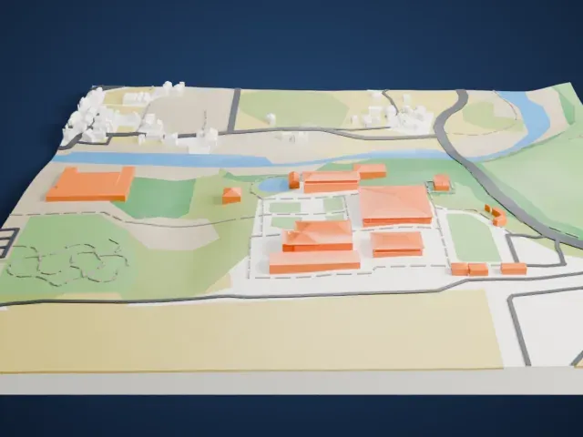 Gyeongju National Museum model, East view