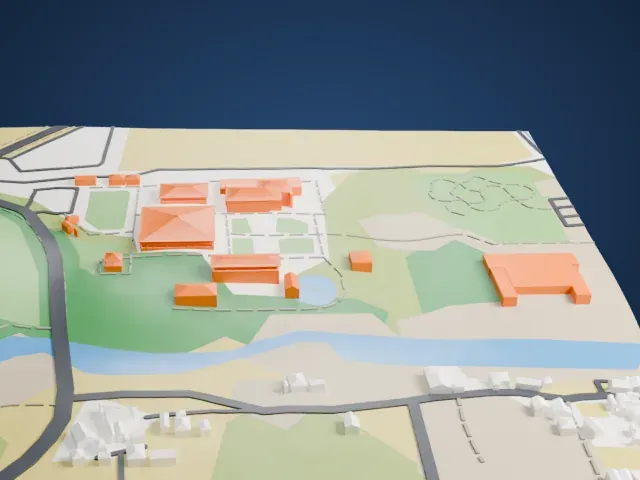 Gyeongju National Museum model, West view
