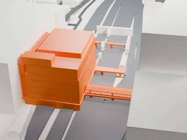Hachiōji Station model, West view
