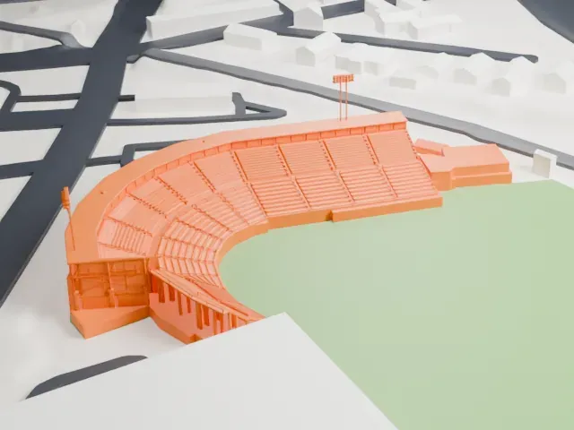 Hadlock Field model, East view