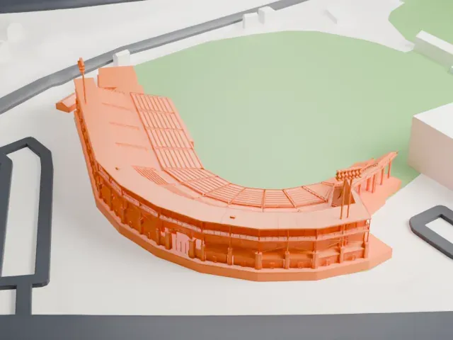 Hadlock Field model, South view