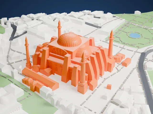 Hagia Sophia model, North view