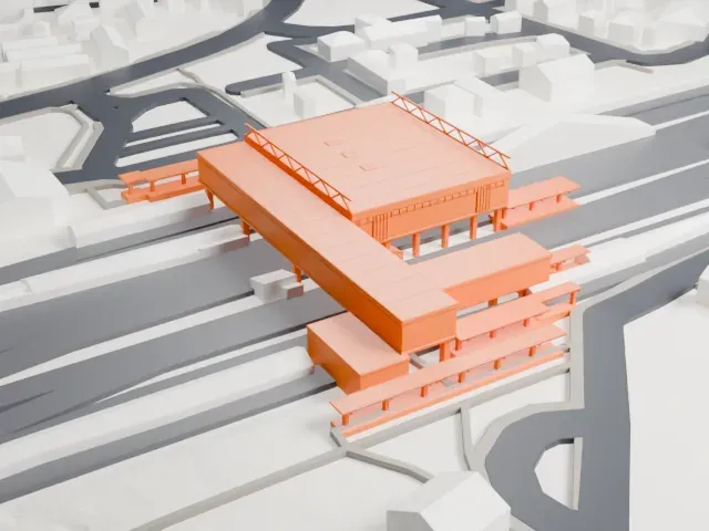 Haijima Station model, East view