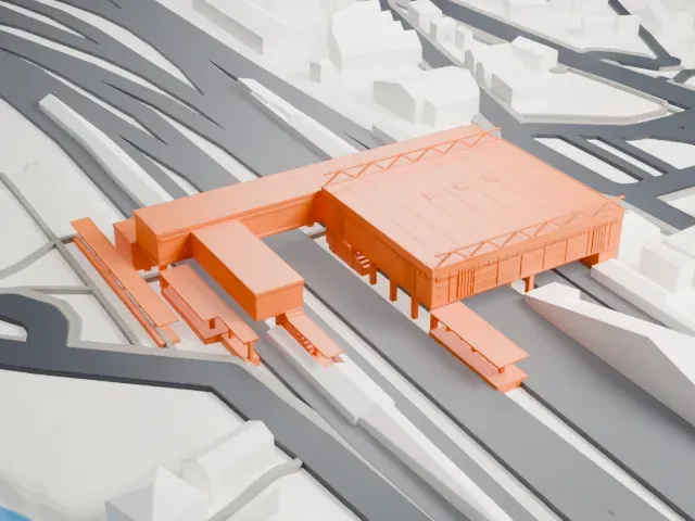 Haijima Station model, North view