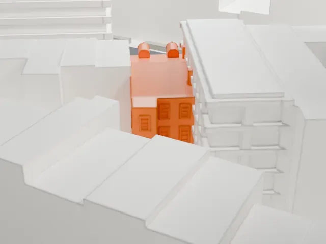 Hamilton Fish House model, North view
