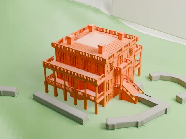 Hamilton Grange National Memorial model, East view