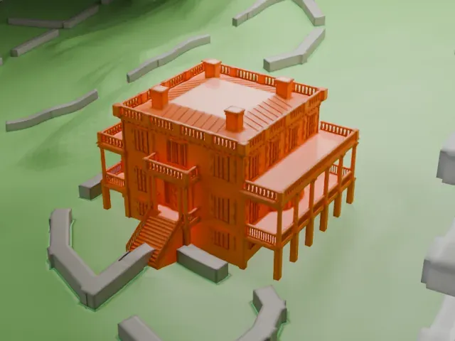 Hamilton Grange National Memorial model, North view