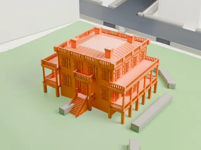 Hamilton Grange National Memorial model, South view