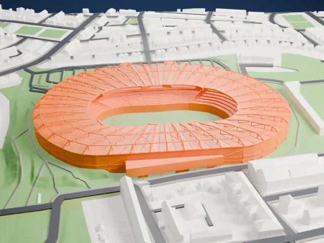 Hampden Park model, North view