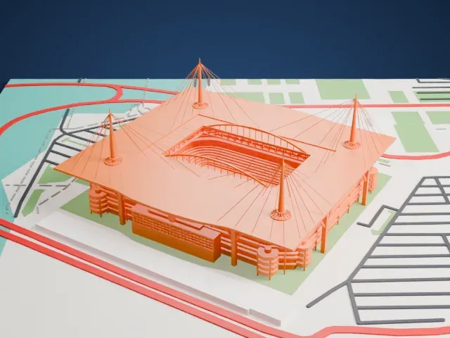 Hard Rock Stadium model, North view