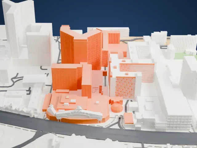 Harrah's Las Vegas model, West view