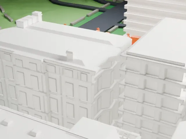 Harry F. Sinclair House model, South view