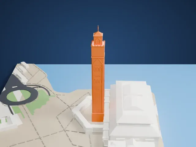 Hassan II Mosque model, East view