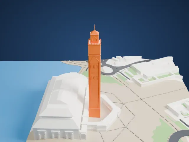 Hassan II Mosque model, West view