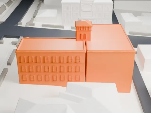 Hassayampa Inn model, North view