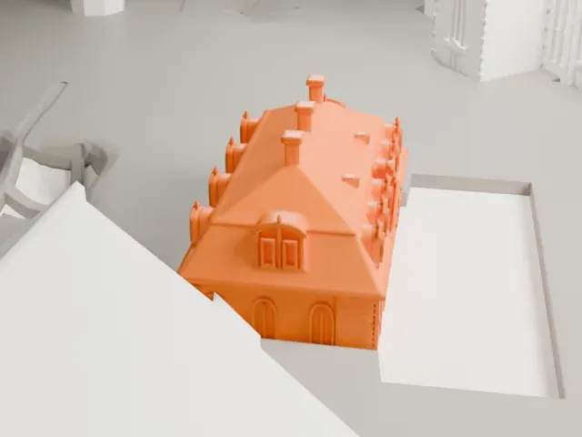 Hauptwache (Frankfurt am Main) model, West view
