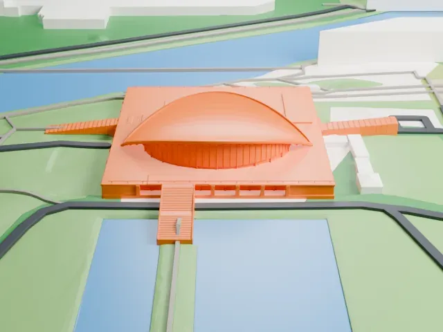Haus der Kulturen der Welt model, South view
