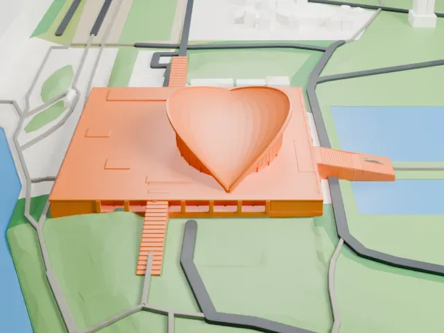 Haus der Kulturen der Welt model, West view