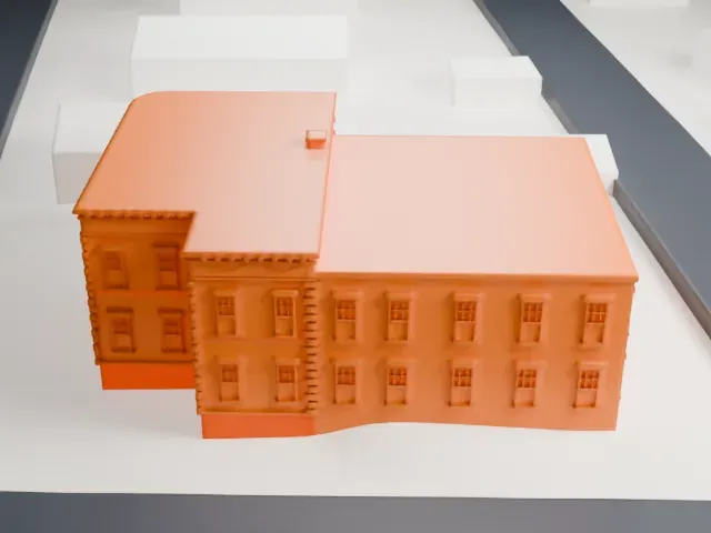 Haverstraw King's Daughters Public Library model, North view