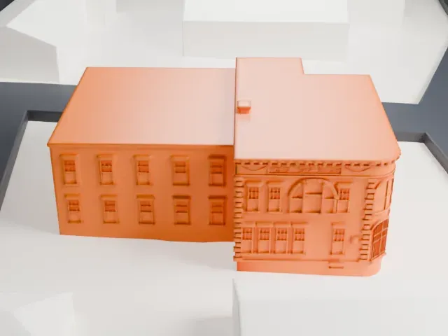 Haverstraw King's Daughters Public Library model, South view