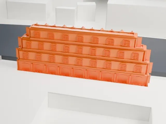Hawa Mahal model, West view